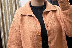 Peach Knit Cardigan