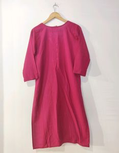 Pink Cotton Tunic Dress