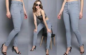 Grey Denim Skinny Jeans+free Western Top