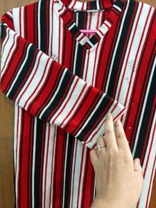 Woollen Red Kurta Set
