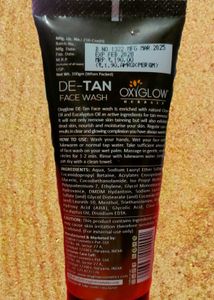 OxyGlow De-Tan Face Wash