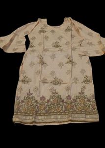 Elegant Kurta With Salwar Embroidery Suit Set