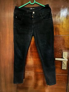 Charcoal Black Denim With The Brand Eleven Jeans. Fits The Best For Medium Size- 32 And 34.