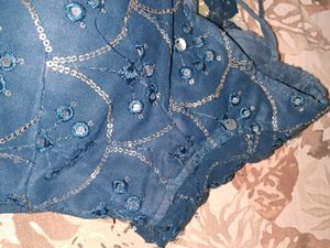 Stunning Mirror Work Georgette Backless Lehenga