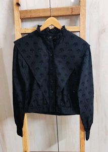 Elegant Black Embroidered Top size-36-38