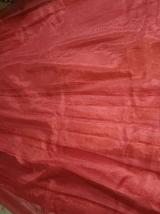 Red Colored Net Lehenga Set For Women