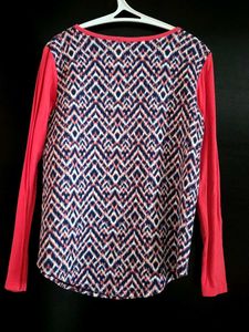 Patterned Long Sleeve Top