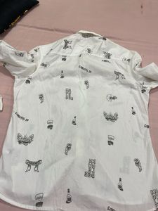 Zodiac Patterned Button-Down Shirt