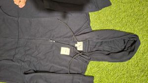 Navy Blue Zip-Up Hoodie