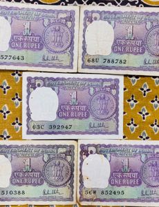 Very Rare 1980 Rs-“1” 5 notes,Good condition