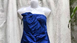 4138. Blue Strapless Mini Dress