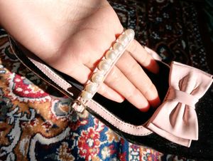 Cute black pink Mary Jane