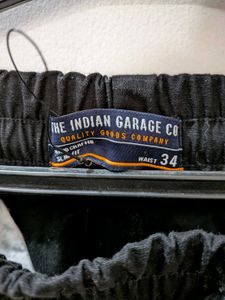 Men&#39;s Black Cotton Cargos (Indian Garage)