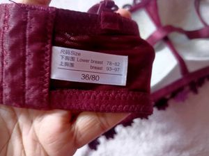 Designer Maroon Bra .