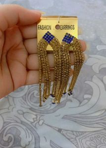 Blue Gold Fashion Dangle Earrings
