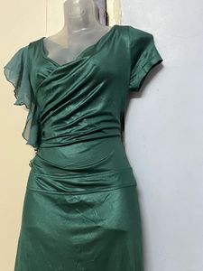 Silk Emerald Green Party Dress