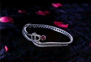 Red-Brass-Silver-Plated-HandcraftedCZ StoneBracele