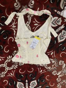White Cute Halter Top