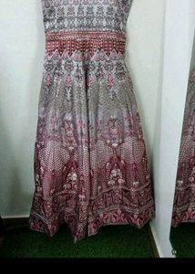 Elegant Ethnic Gown with Dupatta