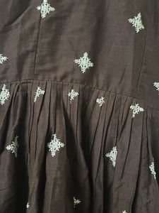 Brown short lucknowi kurti