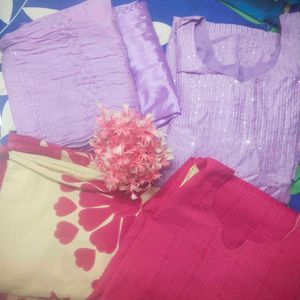 2 Material Set One Long Gown