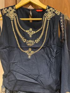 Elegant Navy Blue Lehenga Choli Set