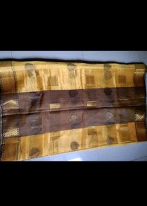 Banarsi Yellow Colour Silk Saree 1st Copy
