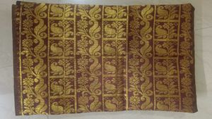Stunning Coffee Brown Saree with Golden Designs