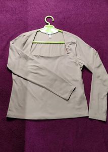Square Neck Long Sleeve Top
