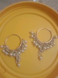Pearl Hoop Earrings