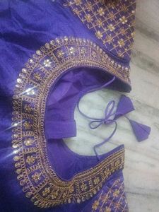 Embroidered Purple Blouse