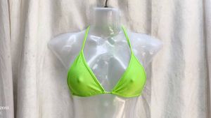 10221. Neon Green Bikini Top