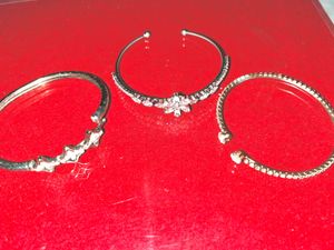 Silver Cuff Bracelet with Gemstones