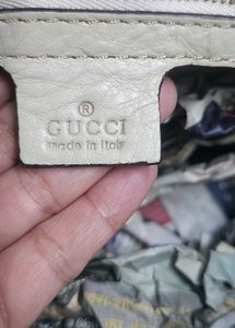 GUCCI Hand Bag Tote Purse Sherry Line Ribbon GG