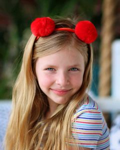 Red Pom-Pom Headband