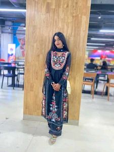 Embroidered Black Salwar Kameez Set