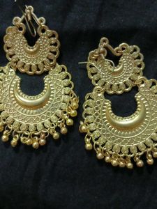 Golden Dangle Earrings