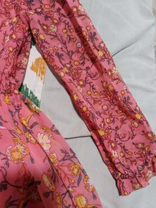 Kids Beautiful full sleeved pink dress