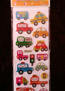 3 StickerSheet(Cute Kawaii , Car🚗, Butterfly 🦋)