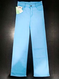 Blue Wide Leg Jeans