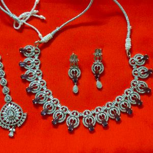 Elegant Purple Stone Jewelry Set