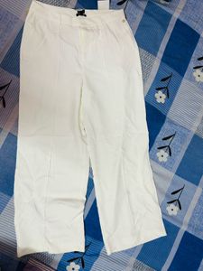 Van Heusen Chic White Wide Leg Pants | Quantity-1