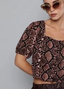 Carlton London Animal Print Top
