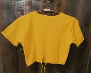 Cute Yellow Crop Top