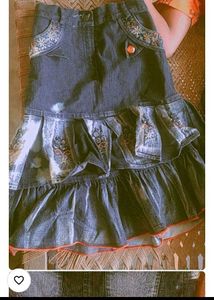 Denim Jacket And Skirt Co Ord Set