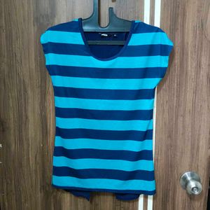 🛍️ Blue & Turquoise Striped Tee ⭐⭐⭐⭐⭐