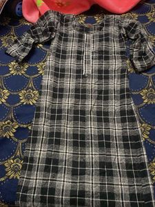 Plaid Kurta Dress
