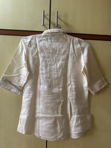Linen off white top