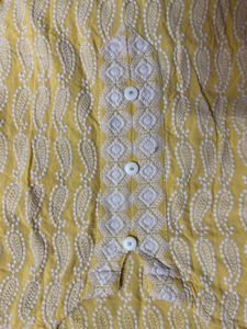 Chikankari Yellow Kurti 💛