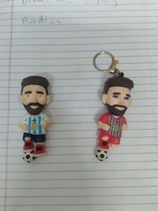 Messi Football Keychains and 1 clay toy